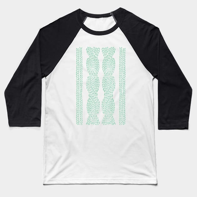 Cable Knit Mint Baseball T-Shirt by ProjectM